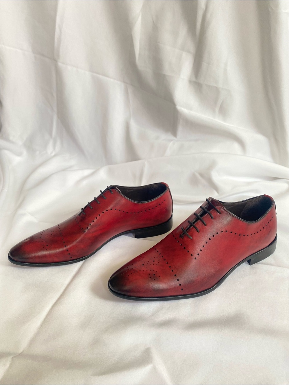 SIZE 13 Hamlet By Prime Shoes Brogue Oxfords Crust Rosso NIB HM 40 D2